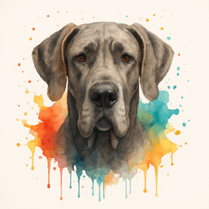 PANEL NĚMECKÁ DOGA VODOVKOVÉ POZADÍ