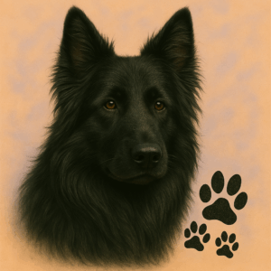 PANEL NĚMECKÝ OVČÁK ČERNÝ DLOUHOSRSTÝ