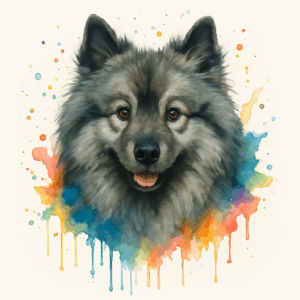 PANEL NĚMECKÝ ŠPIC VLČÍ VODOVKOVÉ POZADÍ