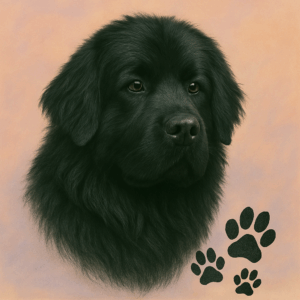 PANEL NOVOFUNDLANDSKÝ PES ČERNÝ