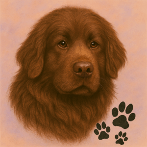 PANEL NOVOFUNDLANDSKÝ PES HNĚDÝ