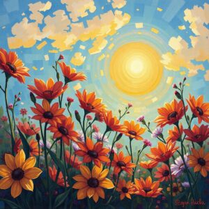 PANEL PESTROBAREVNÉ KVĚTINY 1