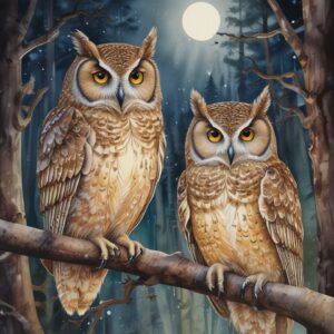 PANEL SOVY NA VĚTVI 1