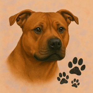 PANEL STAFORDŠÍRSKÝ BULTERIÉR HNĚDÝ