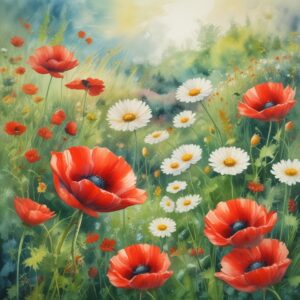 PANEL VLČÍ MÁKY A KOPRETINY 1