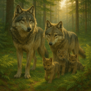 PANEL VLČÍ RODINKA