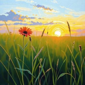 PANEL LOUKA SE ZÁPADEM SLUNCE 1