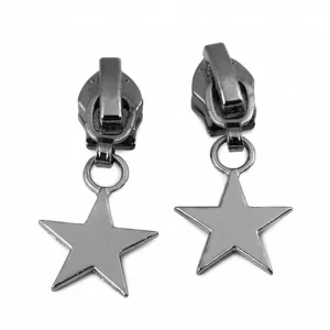 JEZDEC K ZIPU 6 mm - HVĚZDIČKA ČERNÝ NIKL