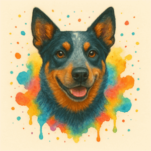 PANEL AUSTRALSKÝ HONÁCKÝ PES VODOVKOVÉ POZADÍ