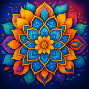 PANEL BAREVNÁ MANDALA 1