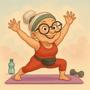 PANEL CVIČÍCÍ DŮCHODKYNĚ 1