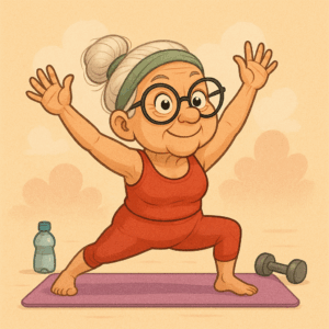 PANEL CVIČÍCÍ DŮCHODKYNĚ 2