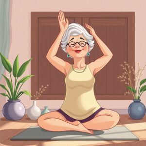 PANEL DÁMA CVIČÍ JÓGU 10