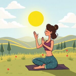 PANEL DÁMA CVIČÍ JÓGU 2