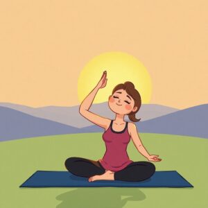 PANEL DÁMA CVIČÍ JÓGU 3