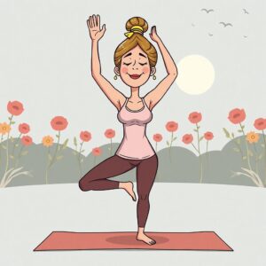 PANEL DÁMA CVIČÍ JÓGU 5