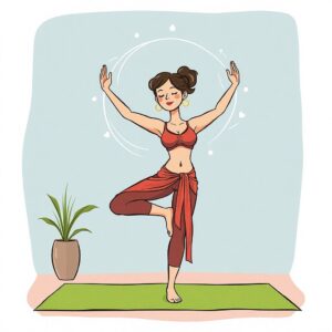 PANEL DÁMA CVIČÍ JÓGU 6