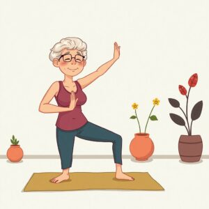 PANEL DÁMA CVIČÍ JÓGU 7