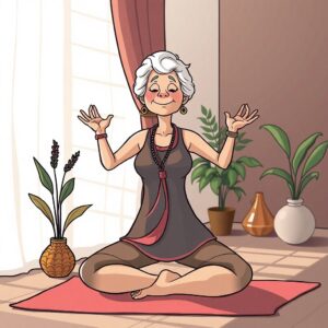 PANEL DÁMA CVIČÍ JÓGU 9