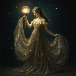 PANEL DÍVKA S LAMPOU