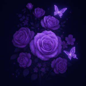 PANEL FIALOVÉ RŮŽE 2