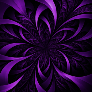 PANEL FRAKTÁLNÍ KVĚT FIALOVÝ