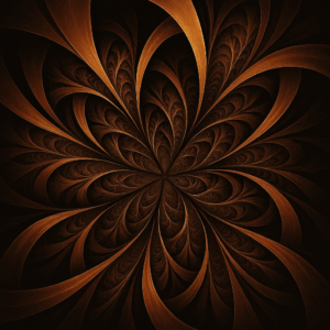 PANEL FRAKTÁLNÍ KVĚT MĚDĚNÝ