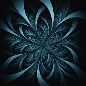 PANEL FRAKTÁLNÍ KVĚT MODROŠEDÝ