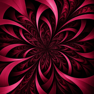 PANEL FRAKTÁLNÍ KVĚT RŮŽOVÝ