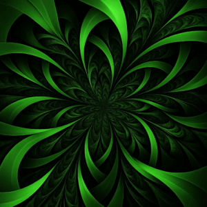 PANEL FRAKTÁLNÍ KVĚT ZELENÝ