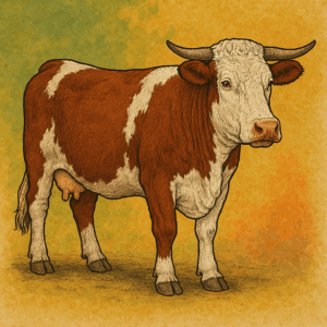 PANEL HNĚDOBÍLÁ KRÁVA