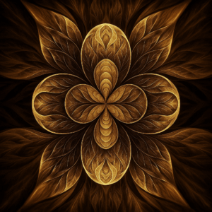 PANEL HNĚDOZLATÁ MANDALA 1