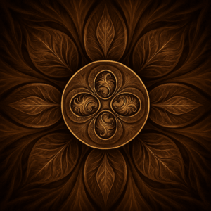 PANEL HNĚDOZLATÁ MANDALA 2