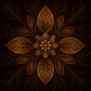 PANEL HNĚDOZLATÁ MANDALA 3