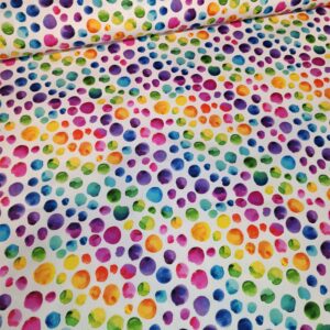 Kočárkovina BAREVNÉ PUNTÍKY NA BÍLÉ