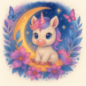 PANEL JEDNOROŽEC NA MĚSÍCI 1