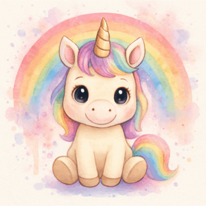 PANEL JEDNOROŽEC S DUHOU