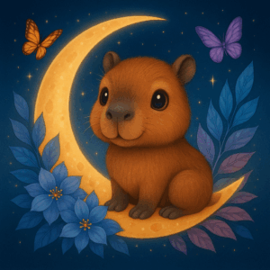 PANEL KAPYBARA NA MĚSÍCI