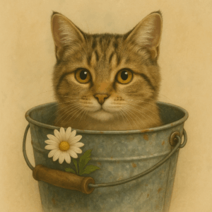 PANEL KOČKA V KBELÍKU