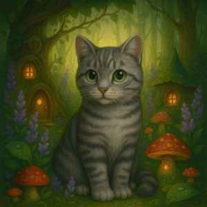 PANEL MOURATÁ KOČIČKA V LESE