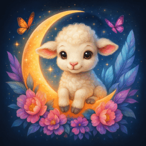 PANEL OVEČKA NA MĚSÍCI