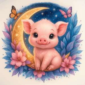 PANEL PRASÁTKO NA MĚSÍCI