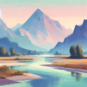 PANEL ŘEKA A HORY 1