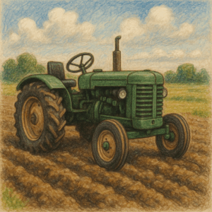 PANEL STARÝ ZELENÝ TRAKTOR