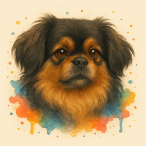 PANEL TIBETSKÝ ŠPANĚL VODOVKOVÉ POZADÍ