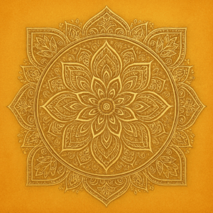 PANEL ŽLUTO-ZLATÁ MANDALA 1