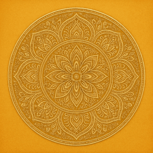 PANEL ŽLUTO-ZLATÁ MANDALA 2