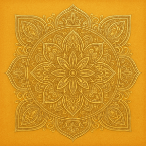 PANEL ŽLUTO-ZLATÁ MANDALA 3