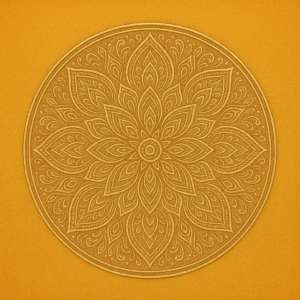 PANEL ŽLUTO-ZLATÁ MANDALA 4