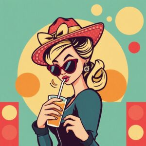 PANEL ŽENA S KLOBOUKEM 1